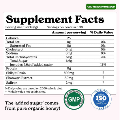 Sainava™ Shilajit Honey Sticks